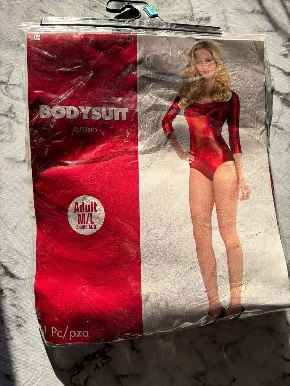 Red Metallic Bodysuit Adult M/L Costume